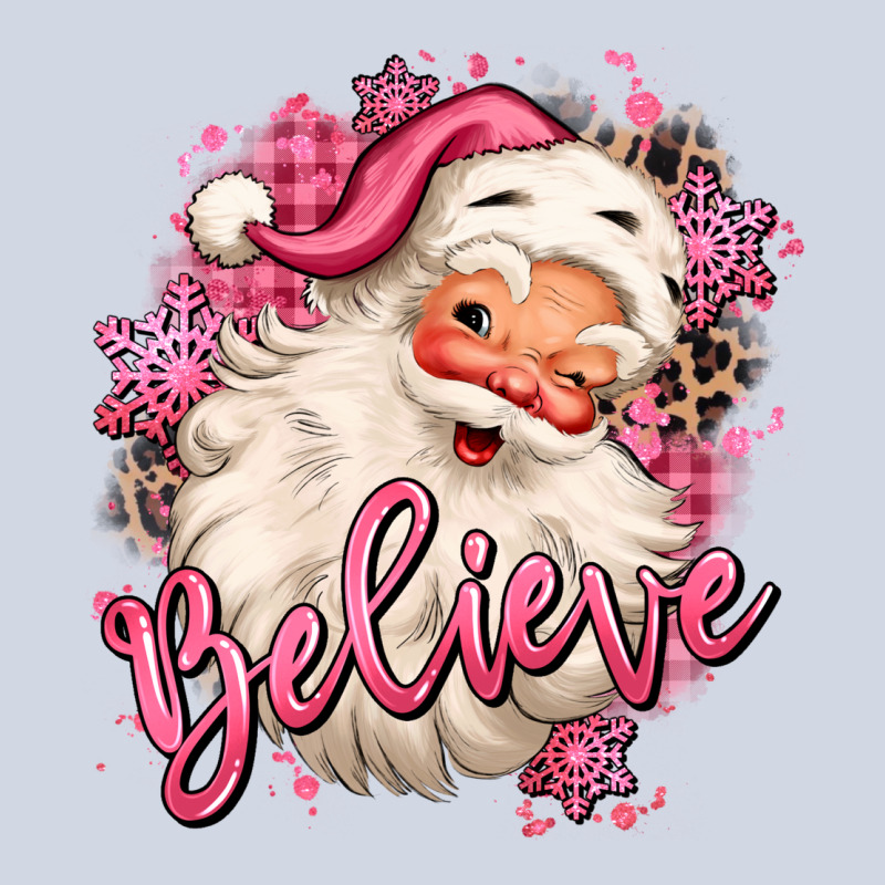 Believe Pink Christmas Santa Claus Premium Sweatshirt by MaliasSmallBusiness | Teevron