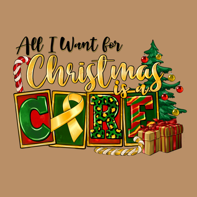 All I Want For Christmas Is Cure Childhood Cancer Vintage Hoodie by FaDigitalArtStudio | Teevron