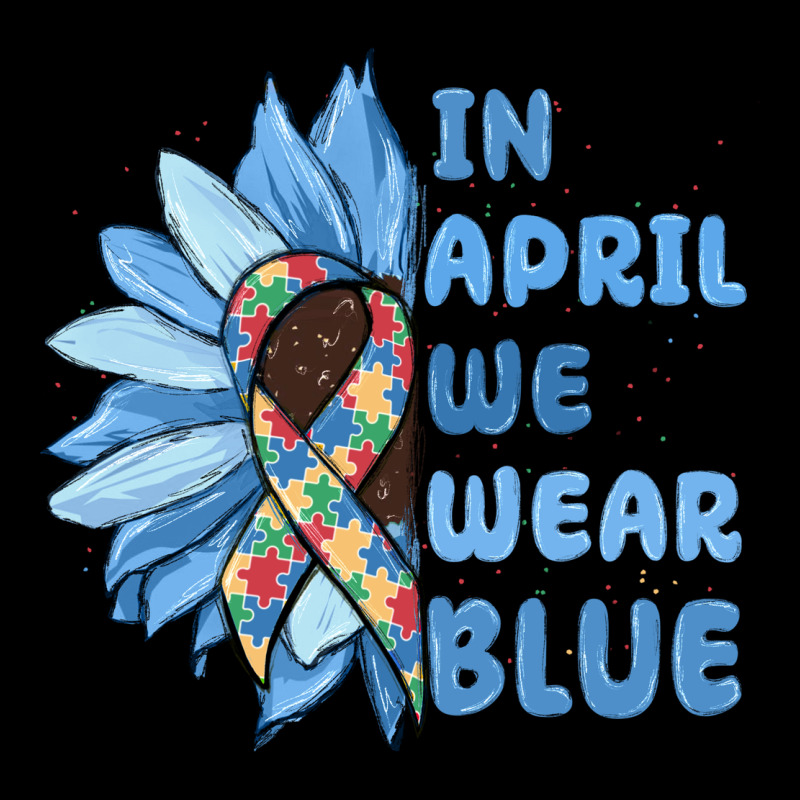 In April We Wear Blue Zipper Hoodie by MaliasSmallBusiness | Teevron