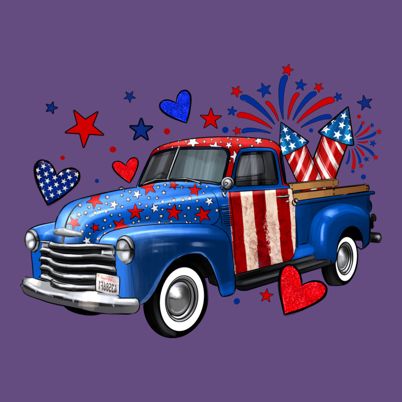 4th Of July American Flag Truck Vintage Hoodie by Neo Western | Teevron