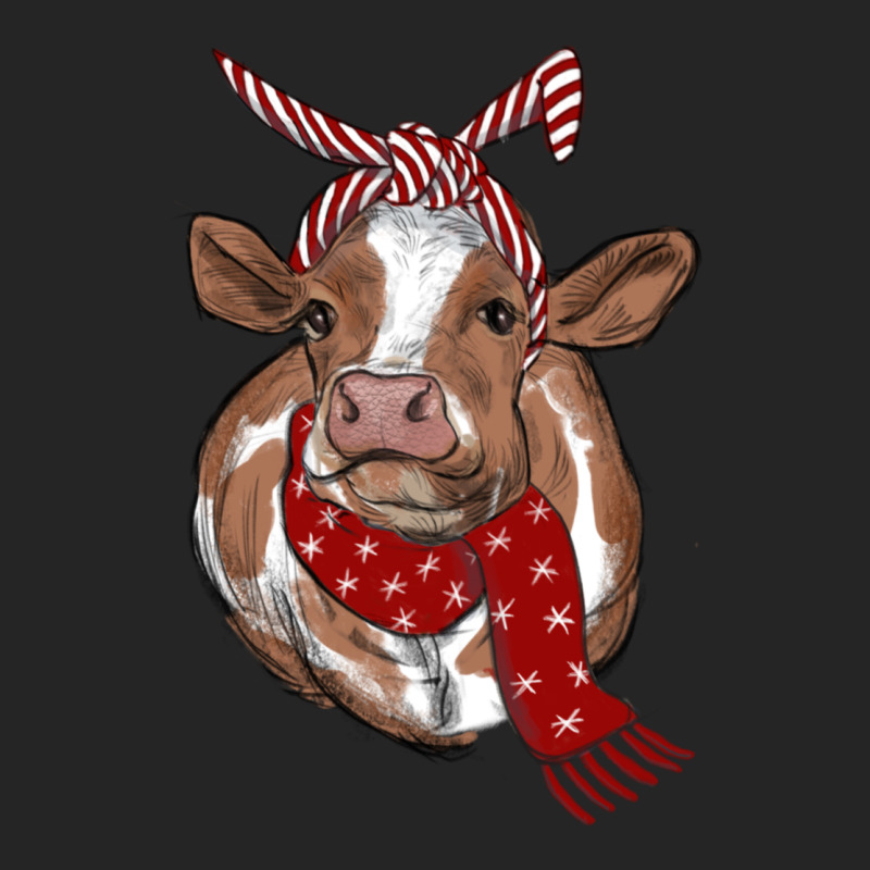 Christmas Heifer With Scarf Premium Hoodie by RanaPortraitStore | Teevron