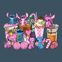 Stitch And Lilo Pink Christmas Coffee Cups Urban Heavy Tee | Teevron