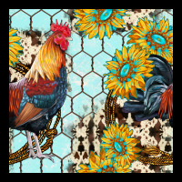 Western Rooster Seamless Pattern Long Sleeve Tee | Teevron