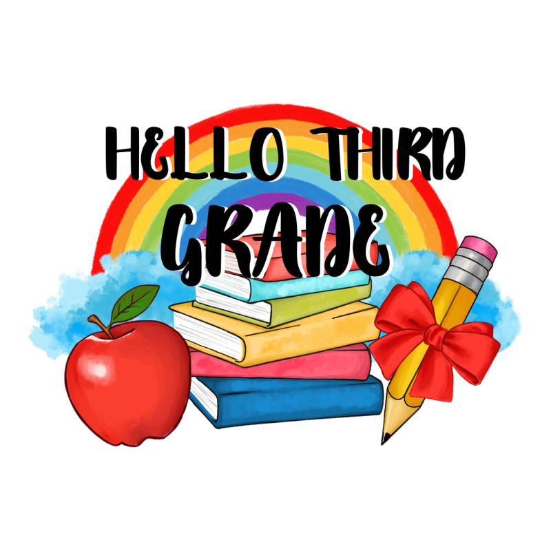 Back To School Hello Third Grade 3200x2400 Premium Hoodie by AdoDesignShop | Teevron