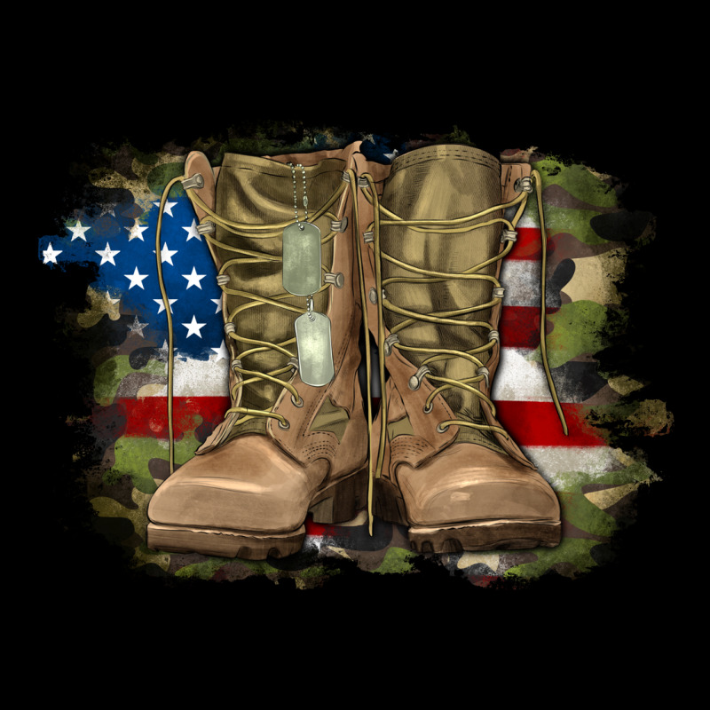 American Flag With Army Boots Premium Tee by RanaPortraitStore | Teevron