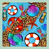 Summer With Leopard Seamless Pattern Classic Tee | Teevron