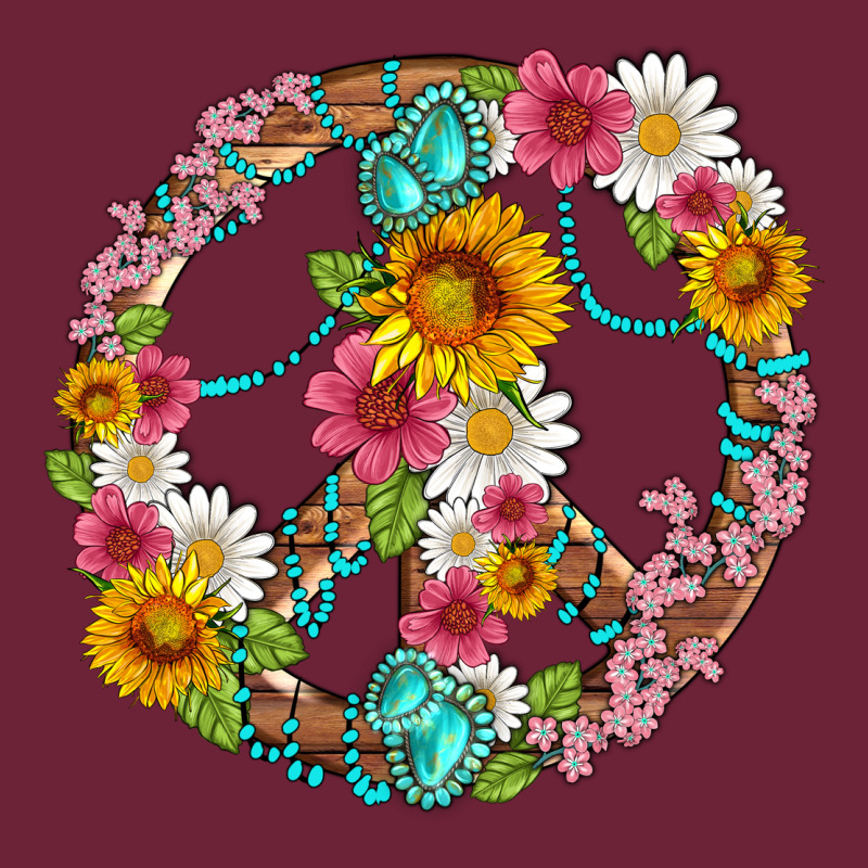 Floral Peace Sign With Gemstone Long Sleeve Tee by Artiststas | Teevron