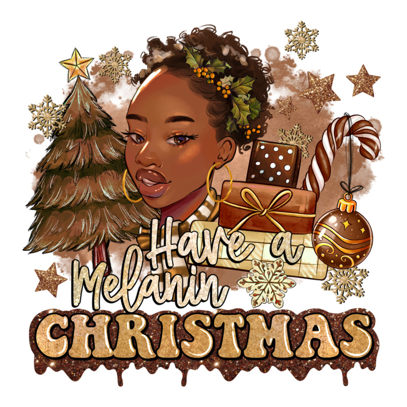 Have A Melanin Christmas  Black Woman Heavyweight Hoodie by MaliasSmallBusiness | Teevron