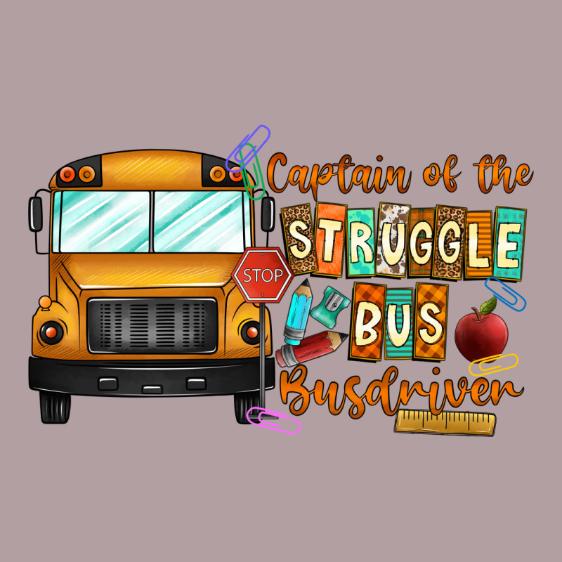 Captain Of Struggle Bus Busdriver Vintage Hoodie by CowhideDigitalArt | Teevron