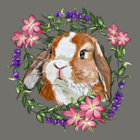 Bunny Face With Floral Wreath Premium Hoodie | Teevron