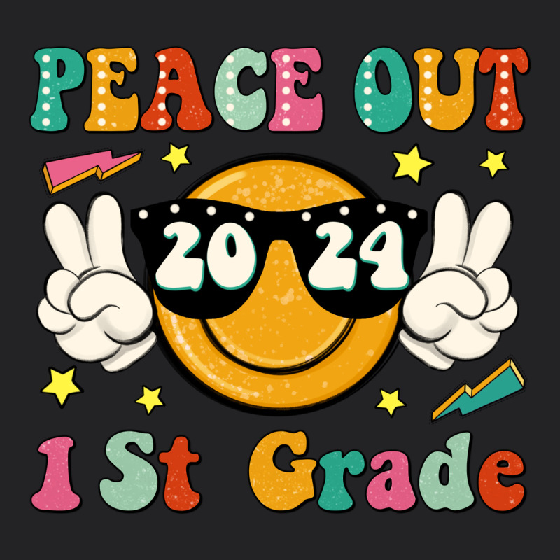 Peace Out 2024 1st Grade Vintage Tee by JahusDesignShop | Teevron
