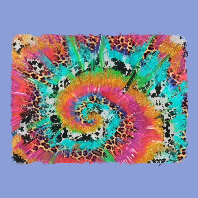 Tie Dye Leopard Cowhide Glitter Background Long Sleeve Tee by Artiststas | Teevron