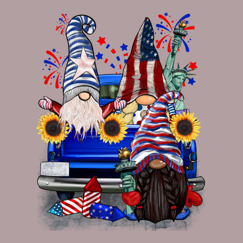 4th Of July Gnomes Truck Vintage Hoodie by CowGirlArtShop | Teevron
