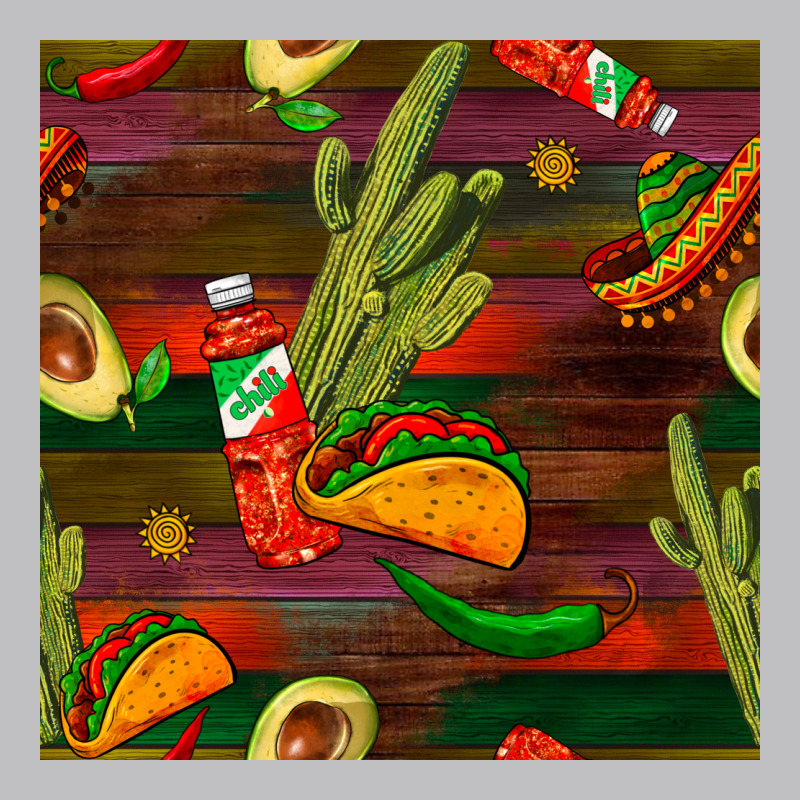 Mexican Food Seamless Pattern Long Sleeve Tee by BundleAndBundleShop | Teevron