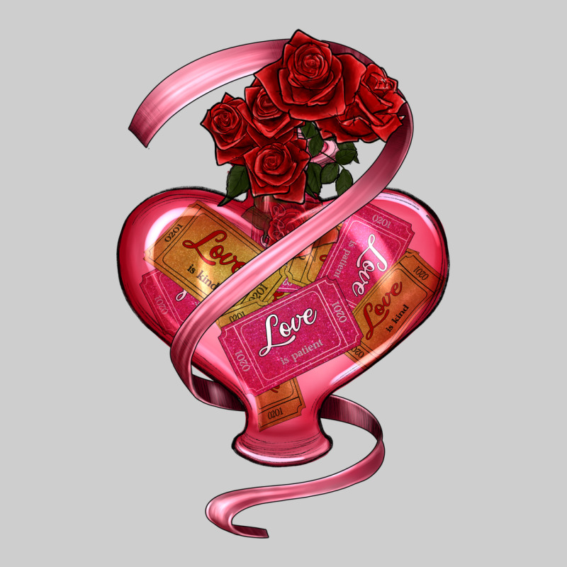 Heart Glass Vase Love Tickets With Rose Premium Tee by RanaPortraitStore | Teevron