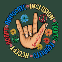 Advocate Inclusion Equity Equality Accept Adapt Zipper Hoodie | Teevron