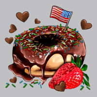 Donut Strawberry And Usa Flag Long Sleeve Tee | Teevron