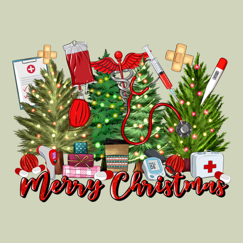 Merry Christmas Nurse Trees Heavyweight Hoodie by MaliasSmallBusiness | Teevron