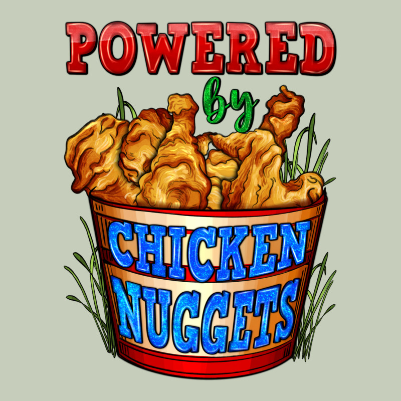 Powered By Chicken Nuggets Long Sleeve Tee by AdoDesignShop | Teevron