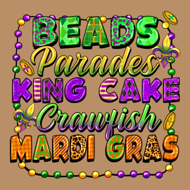Beads Parades King Cake Crawfish Mardi Gras Vintage Hoodie by FaDigitalArtStudio | Teevron