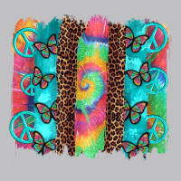 Hippie Peace Sign Butterfly Leopard And Tie Dye Brushstroke Long Sleeve Tee | Teevron