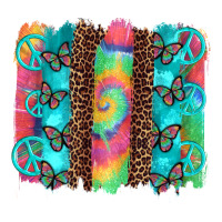 hippie peace sign butterfly leopard and tie dye brushstroke | Teevron