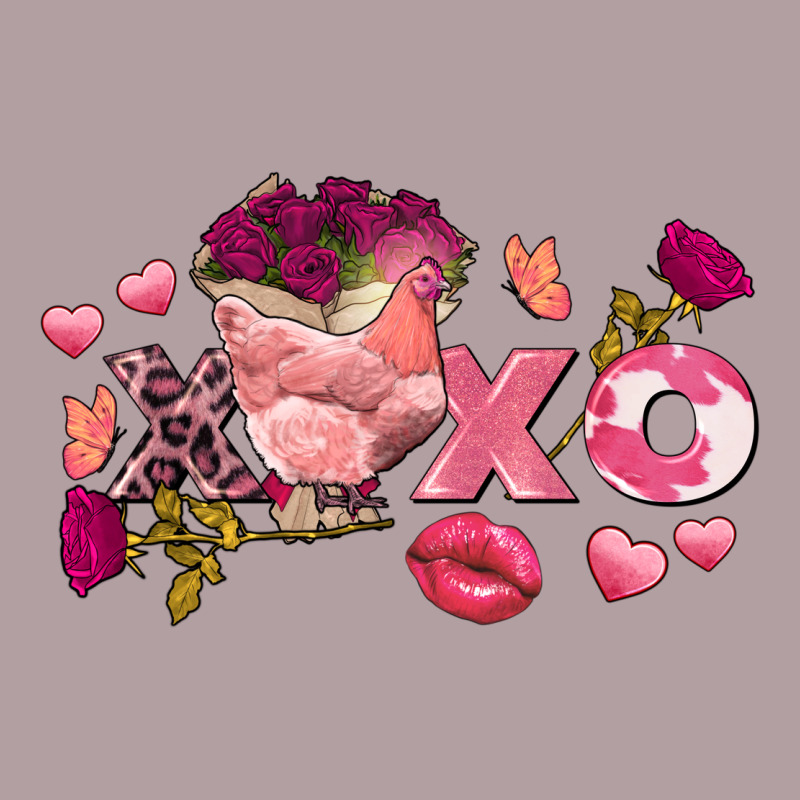 Chicken Valentine's Day Xoxo Vintage Hoodie by FaDigitalArtStudio | Teevron