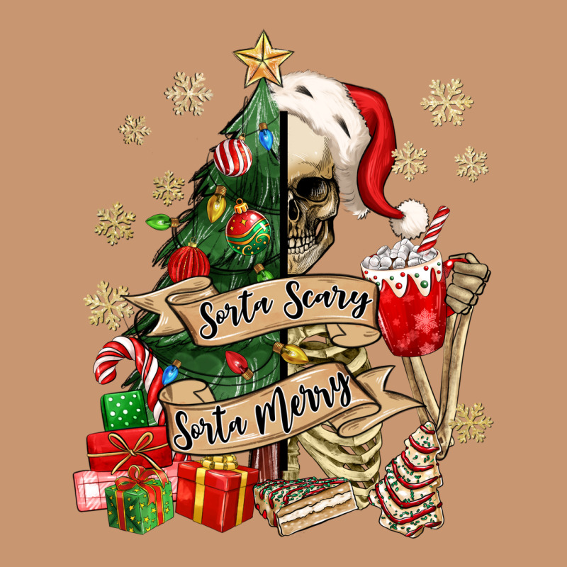 Sorta Scary Sorta Merry Skeleton Christmas Tree Heavyweight Hoodie by MaliasSmallBusiness | Teevron
