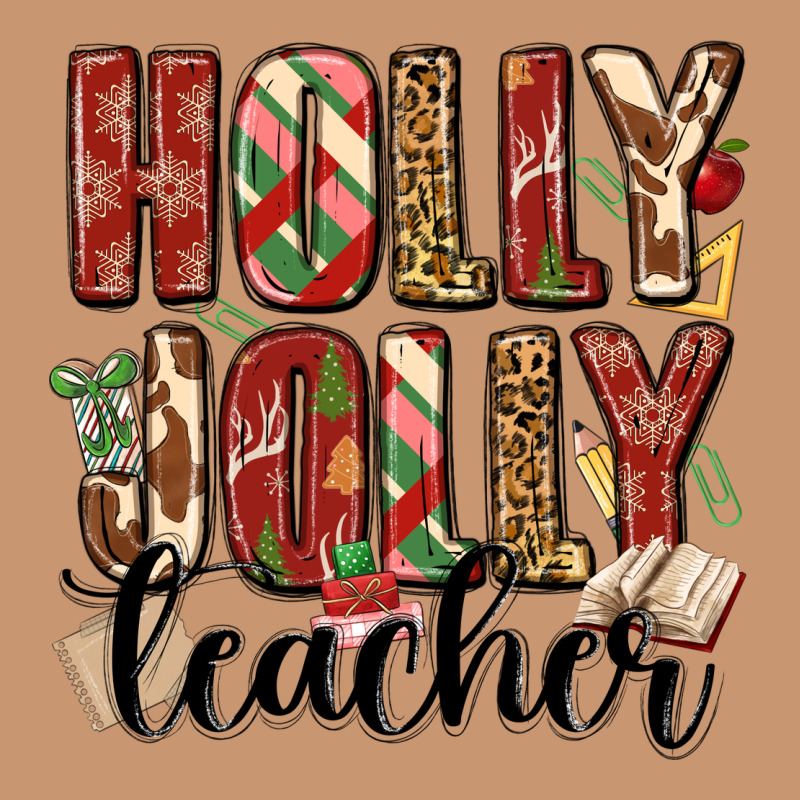 Holly Jolly Teacher Heavyweight Hoodie by MaliasSmallBusiness | Teevron