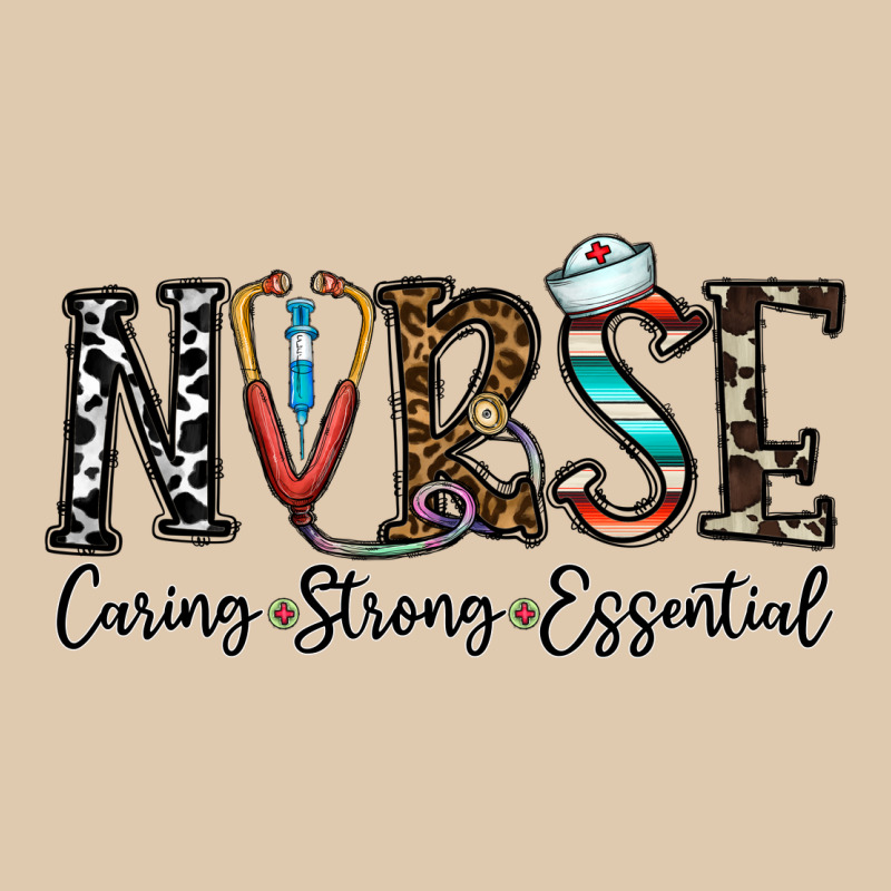 Nurse Caring Strong Essential Heavyweight Sweatshirt by CowhideDigitalArt | Teevron