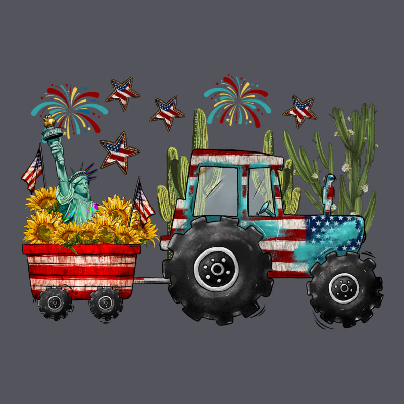 4th Of July Tractor Vintage Hoodie by CowGirlArtShop | Teevron