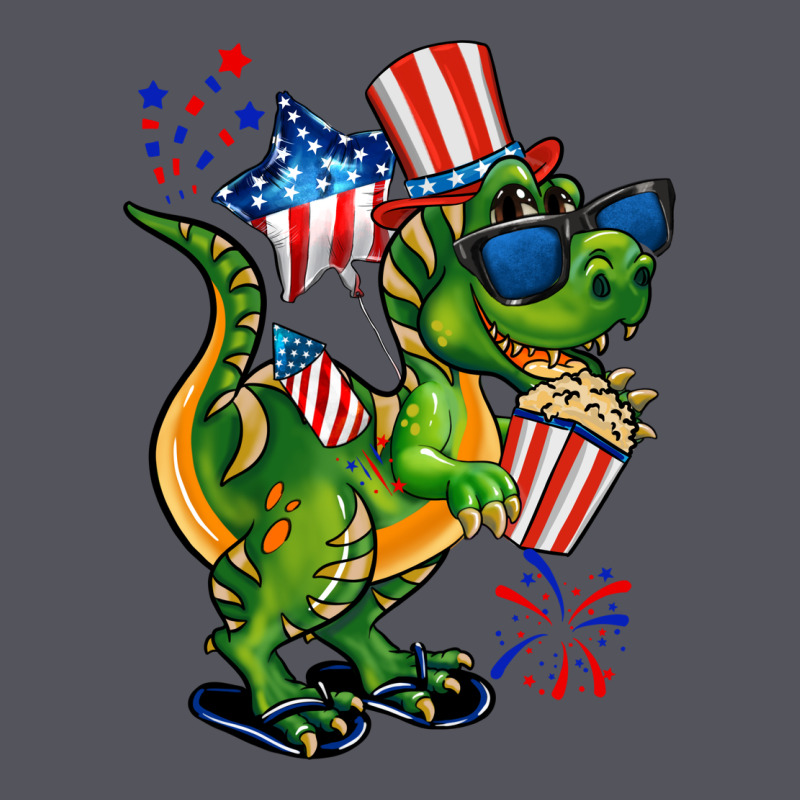 4th Of July T-rex Vintage Hoodie by CowGirlArtShop | Teevron