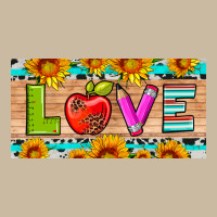 Love And Sunflower With Pen And Apple License Plate Template Long Sleeve Tee | Teevron