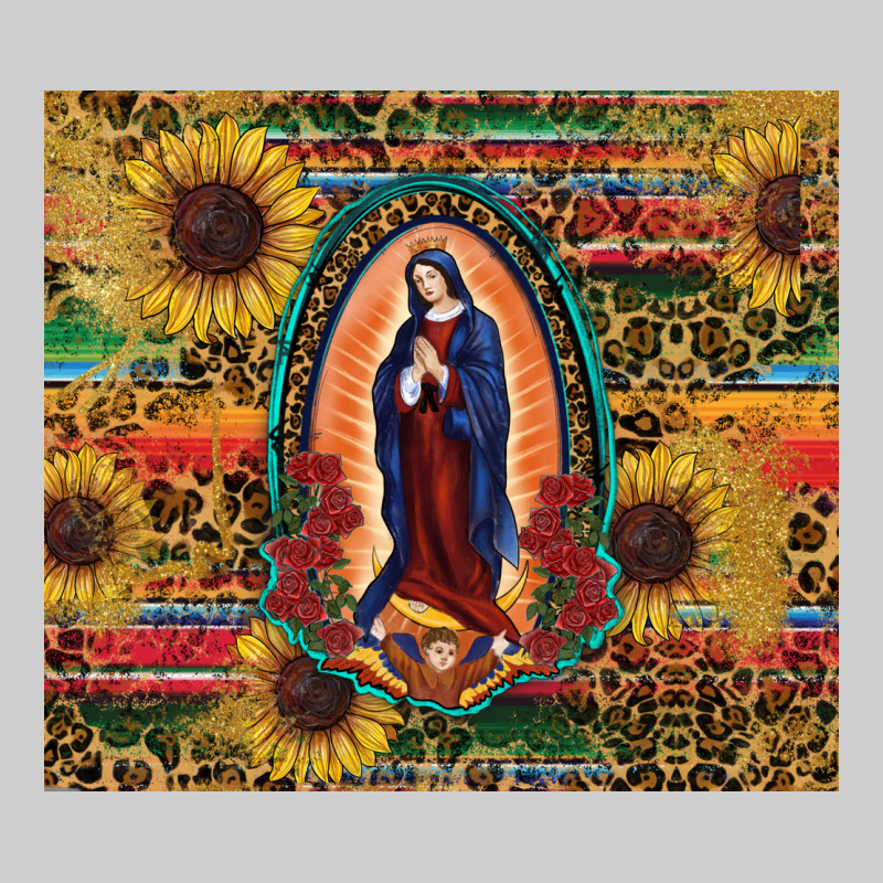 Sunflower Serape Lady Of Guadalupe Premium Tee by RanaPortraitStore | Teevron
