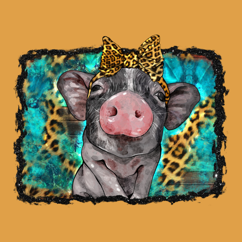 Baby Pig With Leopard Background Premium Hoodie by BarkalooDesign | Teevron
