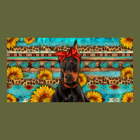 Doberman With Sunflowers License Plate Classic Tee | Teevron