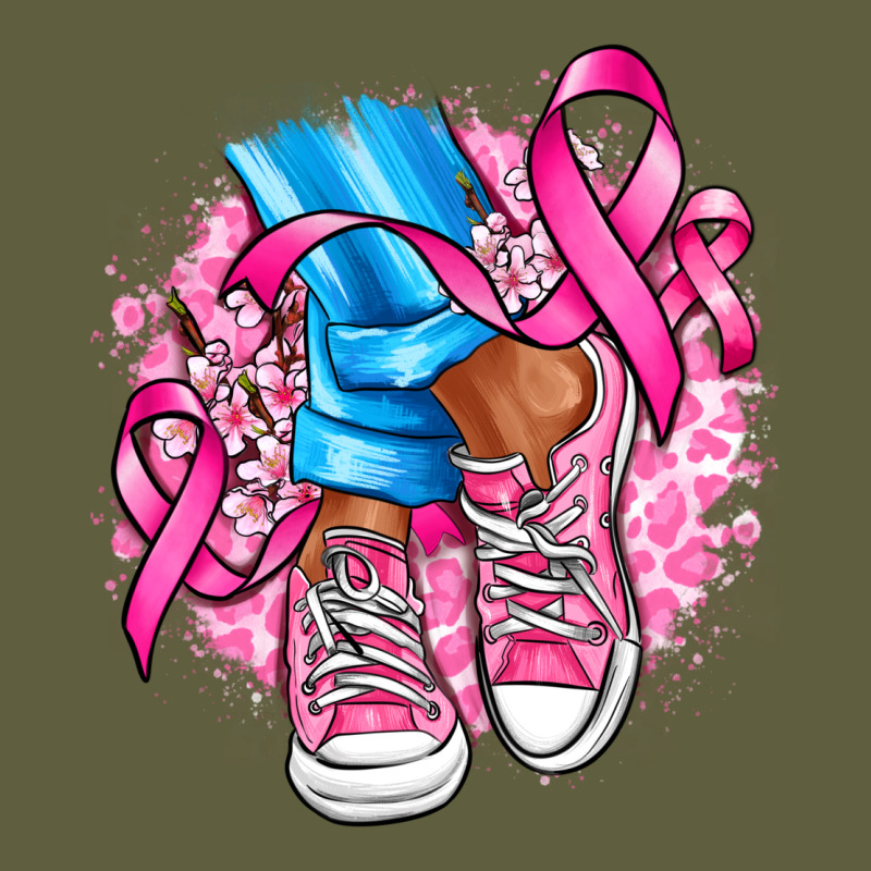 Cancer Ribbon Pink Converse And Flowers Vintage Tee by AdoDesignShop | Teevron