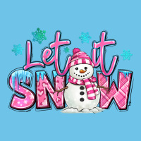 Let It Snow Pink Christmas Snowman Premium Sweatshirt | Teevron