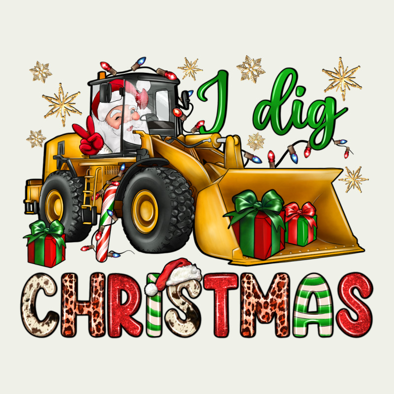 I Dig Christmas Bulldozer Santa Urban Heavy Tee by JahusDesignShop | Teevron