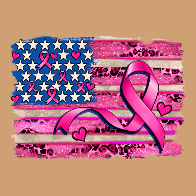 American Flag And  Cancer Ribbon Pattern Vintage Tee by AdoDesignShop | Teevron