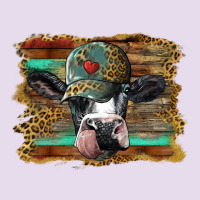 Holstein Cow With Cap And Leopard Background Premium Hoodie | Teevron