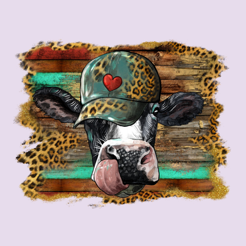 Holstein Cow With Cap And Leopard Background Premium Hoodie by BarkalooDesign | Teevron