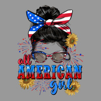 All American Girl 4th Of July Vintage Hoodie | Teevron