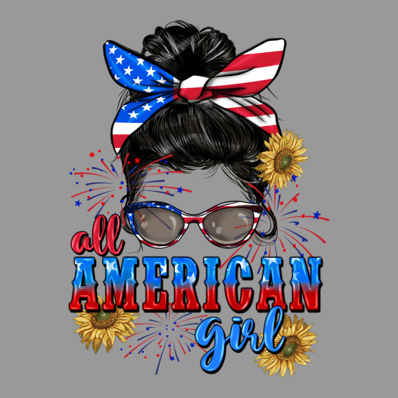All American Girl 4th Of July Vintage Hoodie by CowGirlArtShop | Teevron