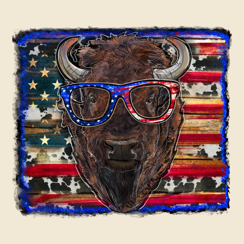 Bison With American Flag Premium Tee by RanaPortraitStore | Teevron