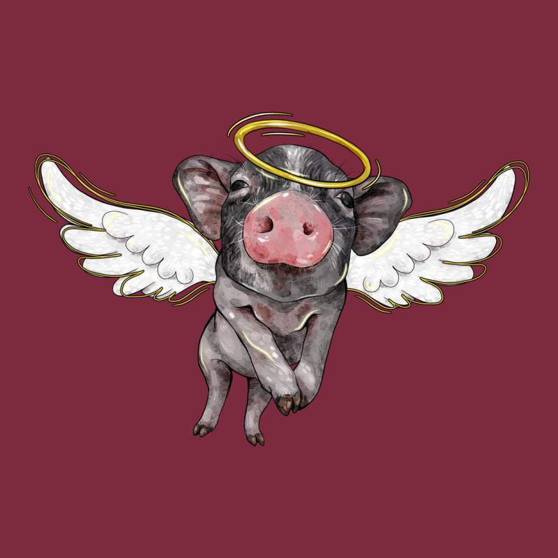 Angel Baby Pig Premium Hoodie by BarkalooDesign | Teevron
