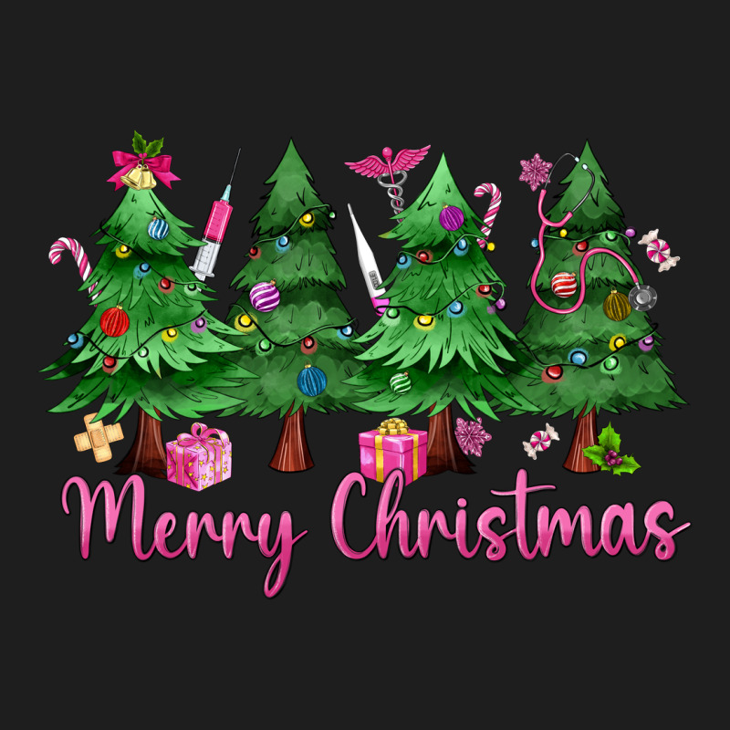 Merry Christmas Nurse Trees Heavyweight Hoodie by MaliasSmallBusiness | Teevron