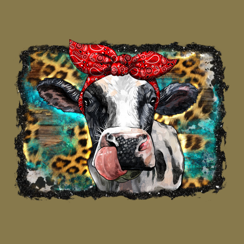 Holstein Cow With Glitter And Leopard Background Premium Hoodie by BarkalooDesign | Teevron