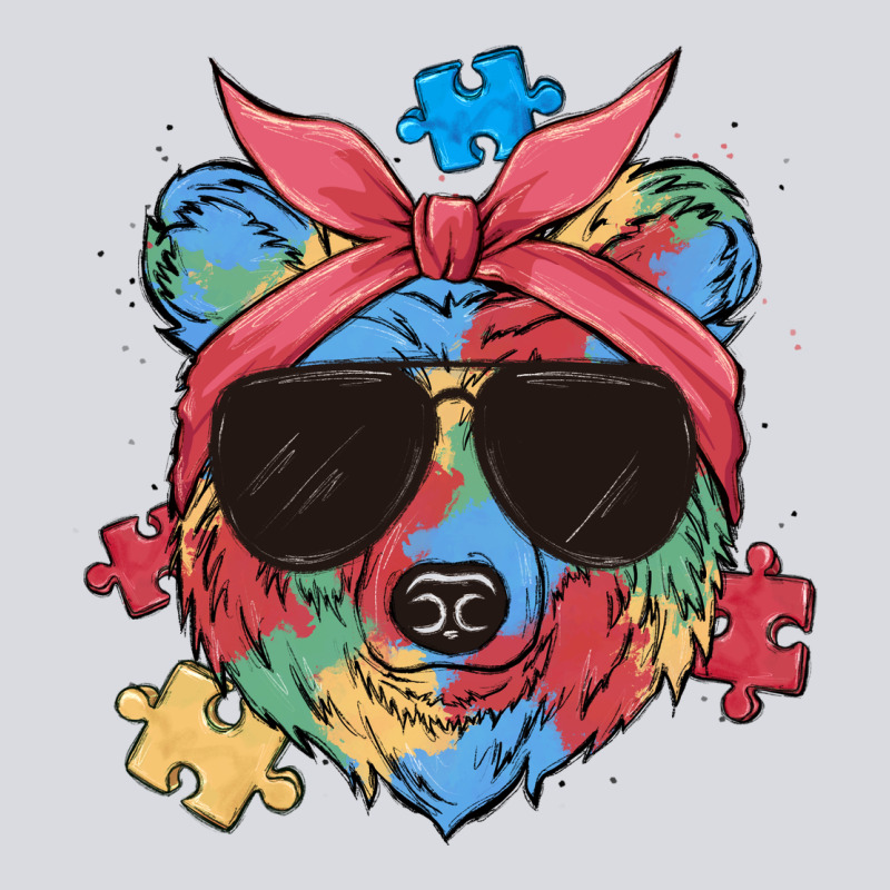 Autism Awareness Bear Zipper Hoodie by MaliasSmallBusiness | Teevron