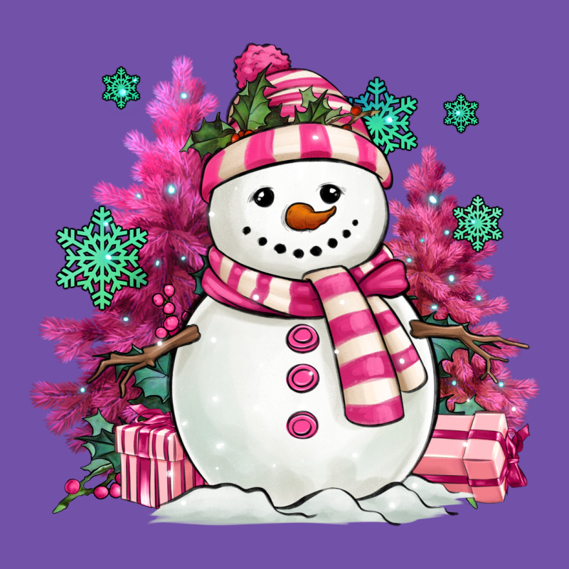 Pink Christmas Snowman Premium Sweatshirt by MaliasSmallBusiness | Teevron